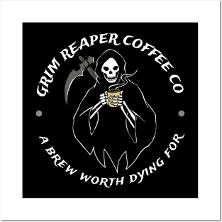 Grim Reaper Coffee Company Coffee Fan Gift Posters and Art